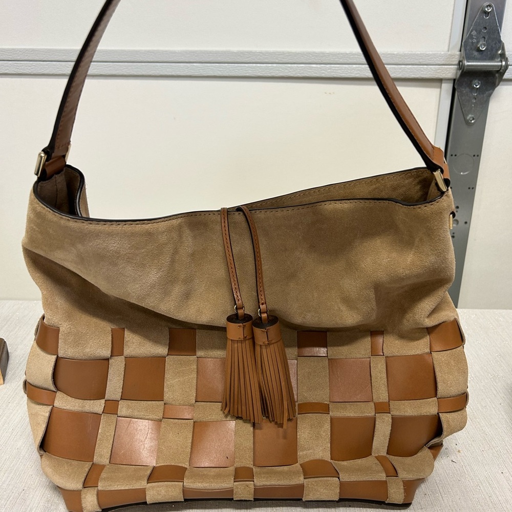 Michael Kors Vivian large hobo suede and leather bag